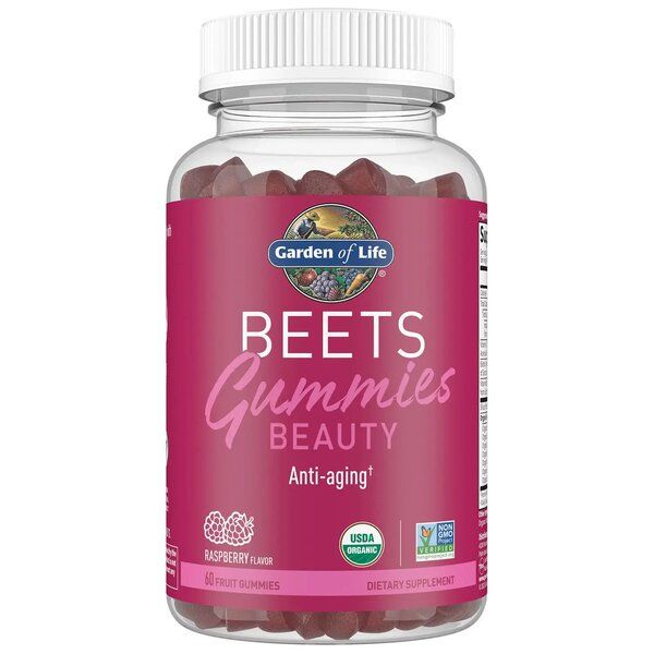 Beauty Beets Gummies, Raspberry Anti-agging- 60 fruit gummies